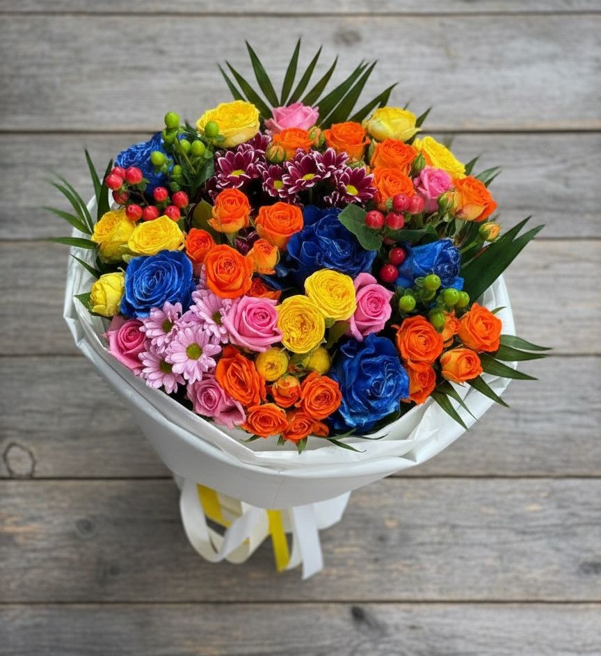 Букет цветов из: Розы и Хризантемы в Вардане