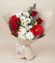 Букет цветов из:  Розы, Хризантемы, Герберы и Лилии в Вардане