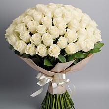 Букет 101 беля роза Белоснежка в Вардане