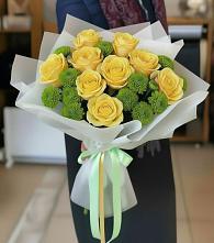 Букет цветов из:  Хризантемы и Розы в Вардане