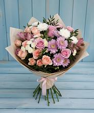 Букет цветов из:  Хризантемы, Розы и Альстромерии #REPLACE_PRED# Вардане