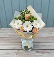 Букет цветов из:  Герберы, Розы и Хризантемы #REPLACE_PRED# Вардане