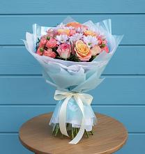 Букет цветов из:  Хризантемы и Розы в Вардане