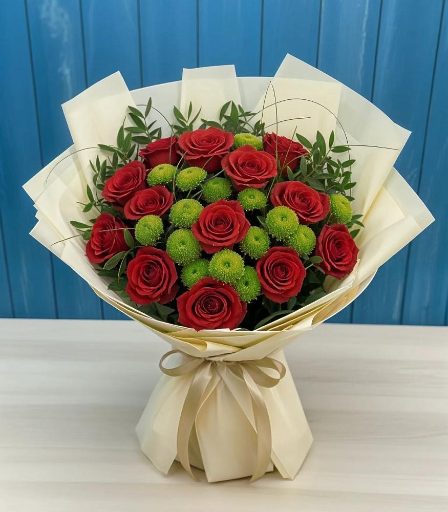 Букет цветов из: Розы и Хризантемы в Вардане